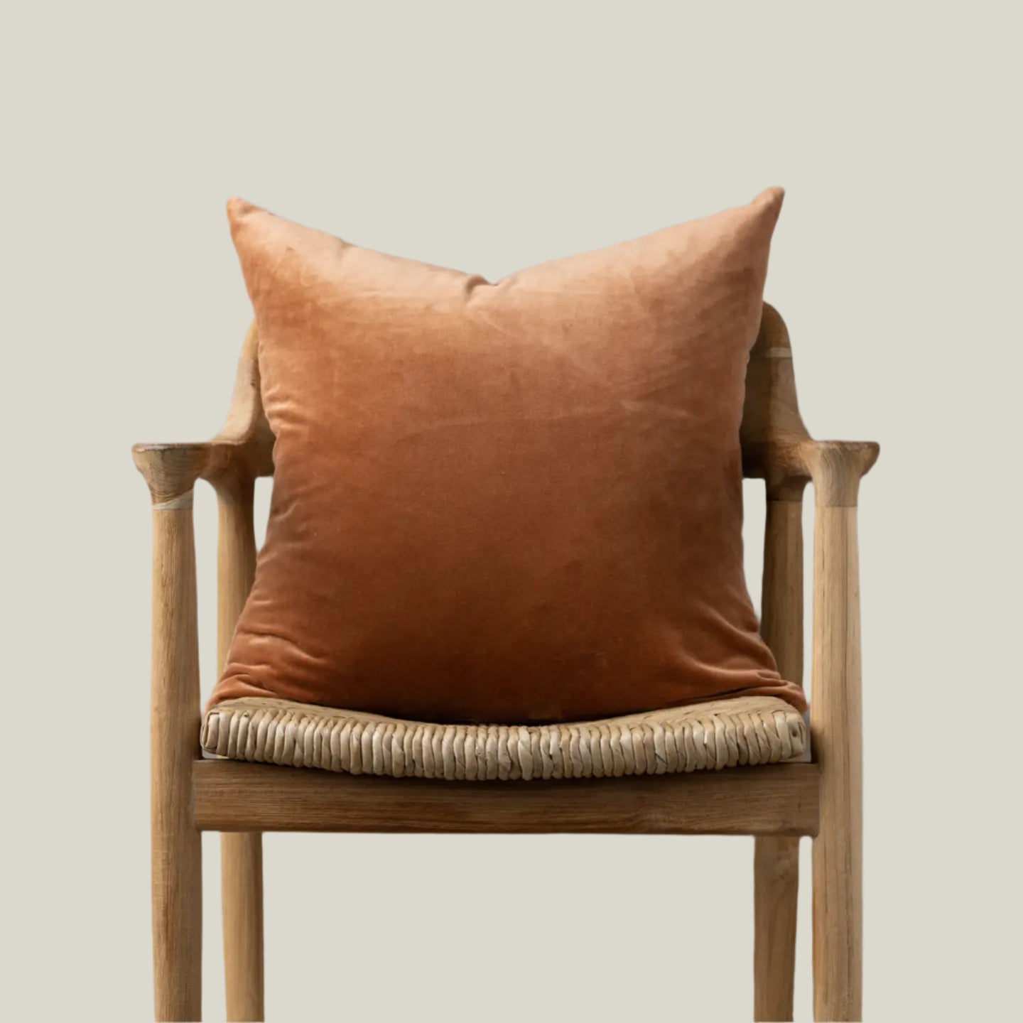 Velvet Square Terracotta Pillow