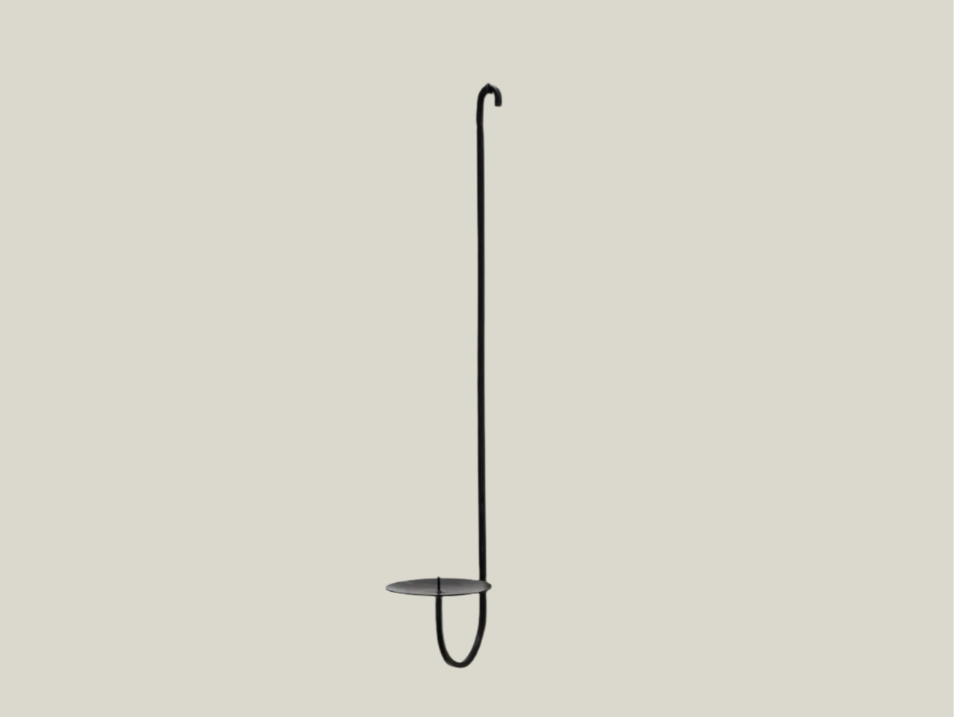 Single Armed Iron Candle Holder