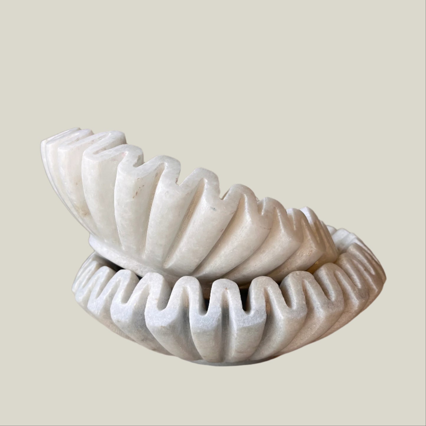 Pleated Marble Bowl