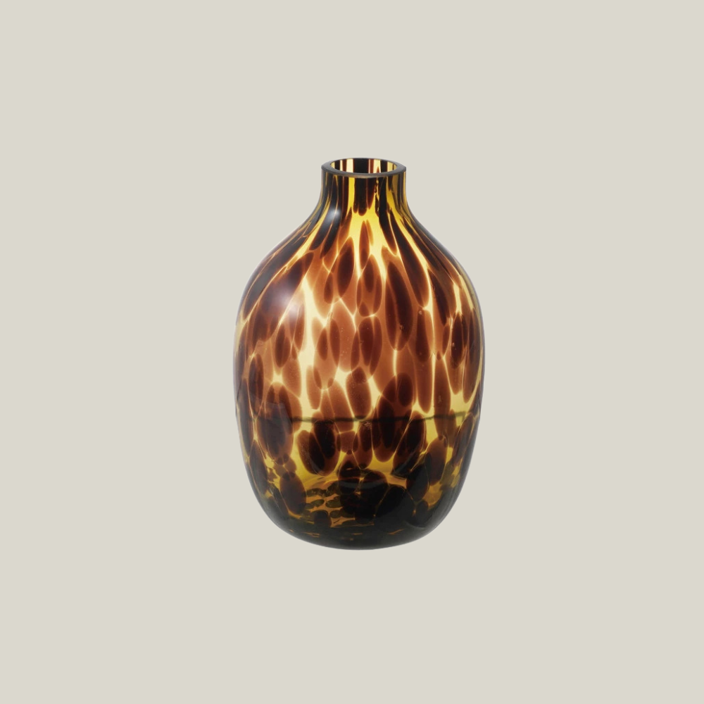 Tortoise Glass Bud Vase