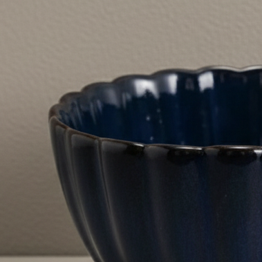 Stoneware Ribbed Mug