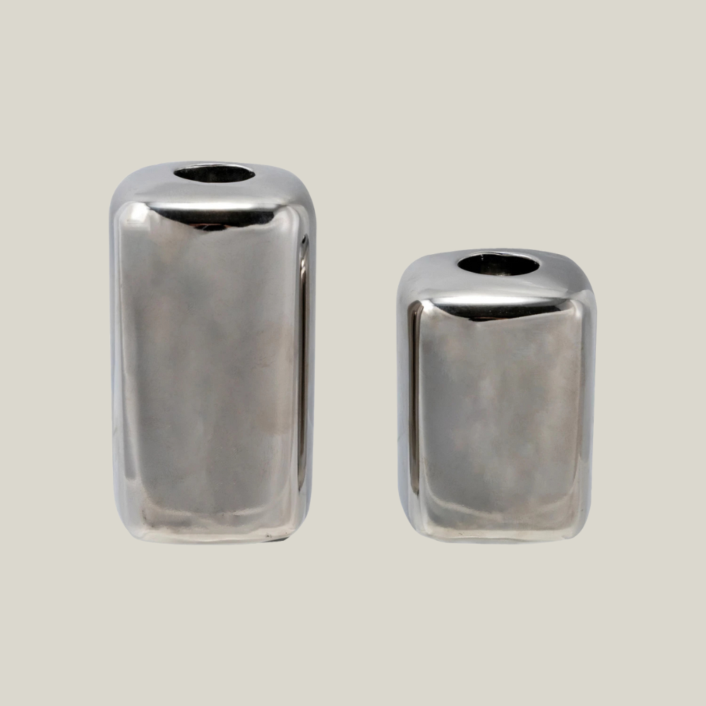 Chrome Taper Candle Holders