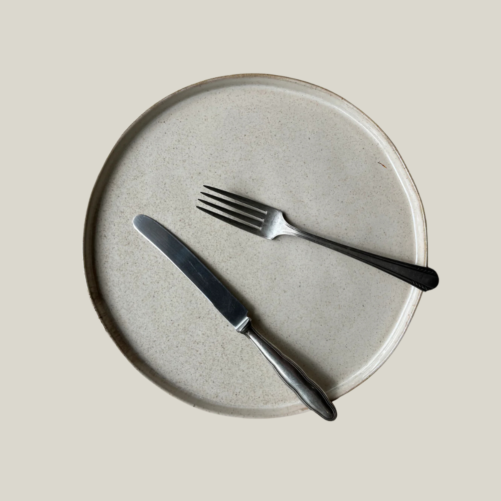 Stoneware Cream Plate