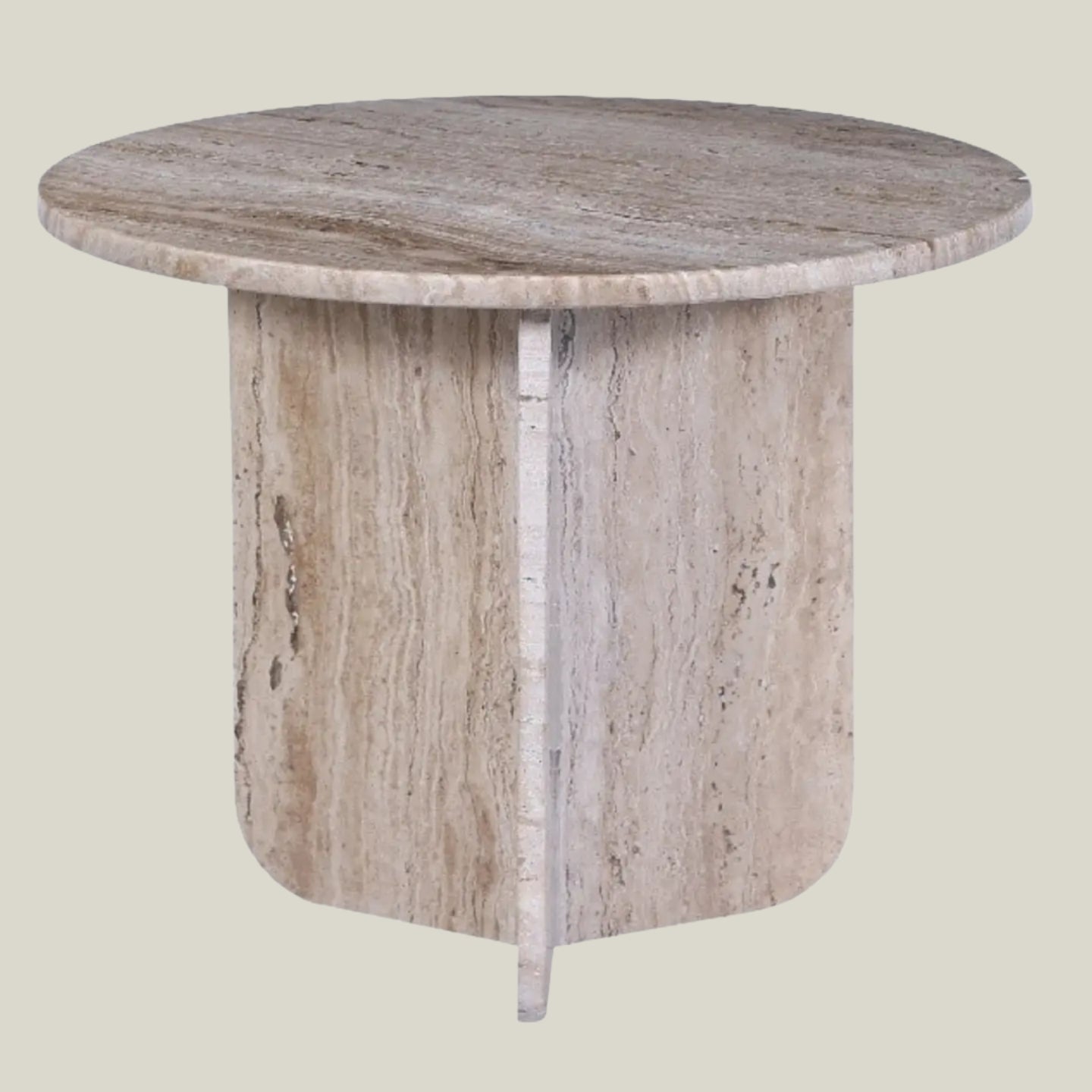 Genoa Travertine Side Table