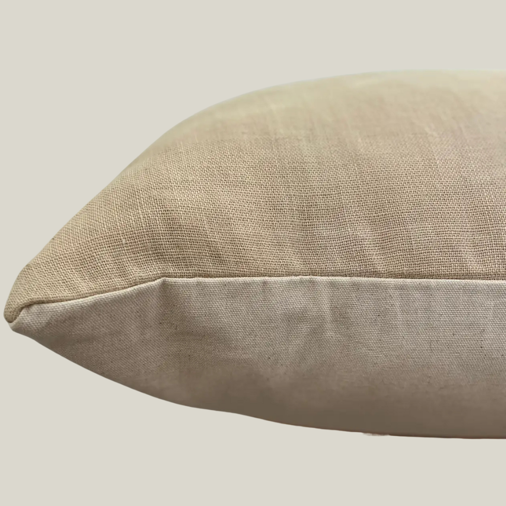 Cream Linen Pillow - 22"x22"