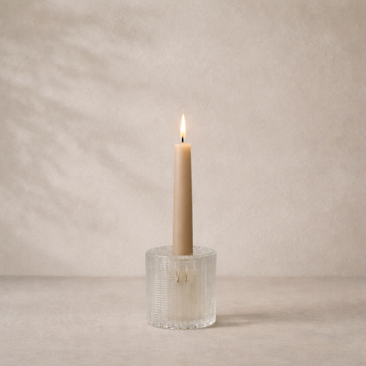 Cut Glass Taper Candle Holder
