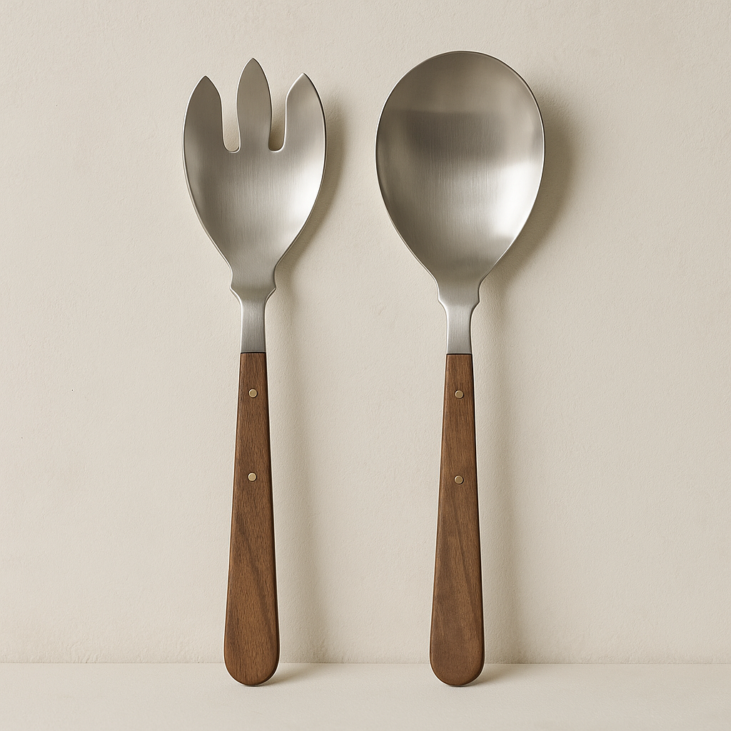 Wood Handle Salad Servers