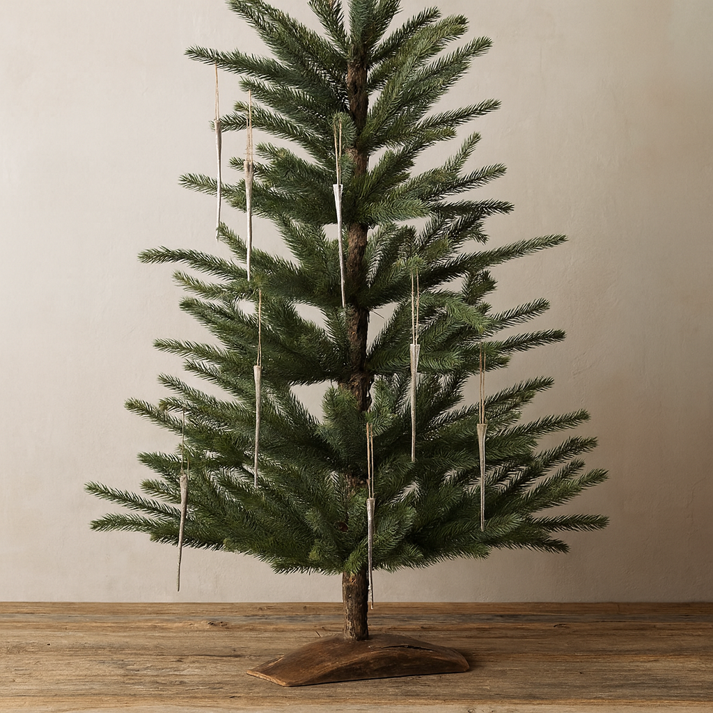 Mercury Glass Icicle Ornament Set