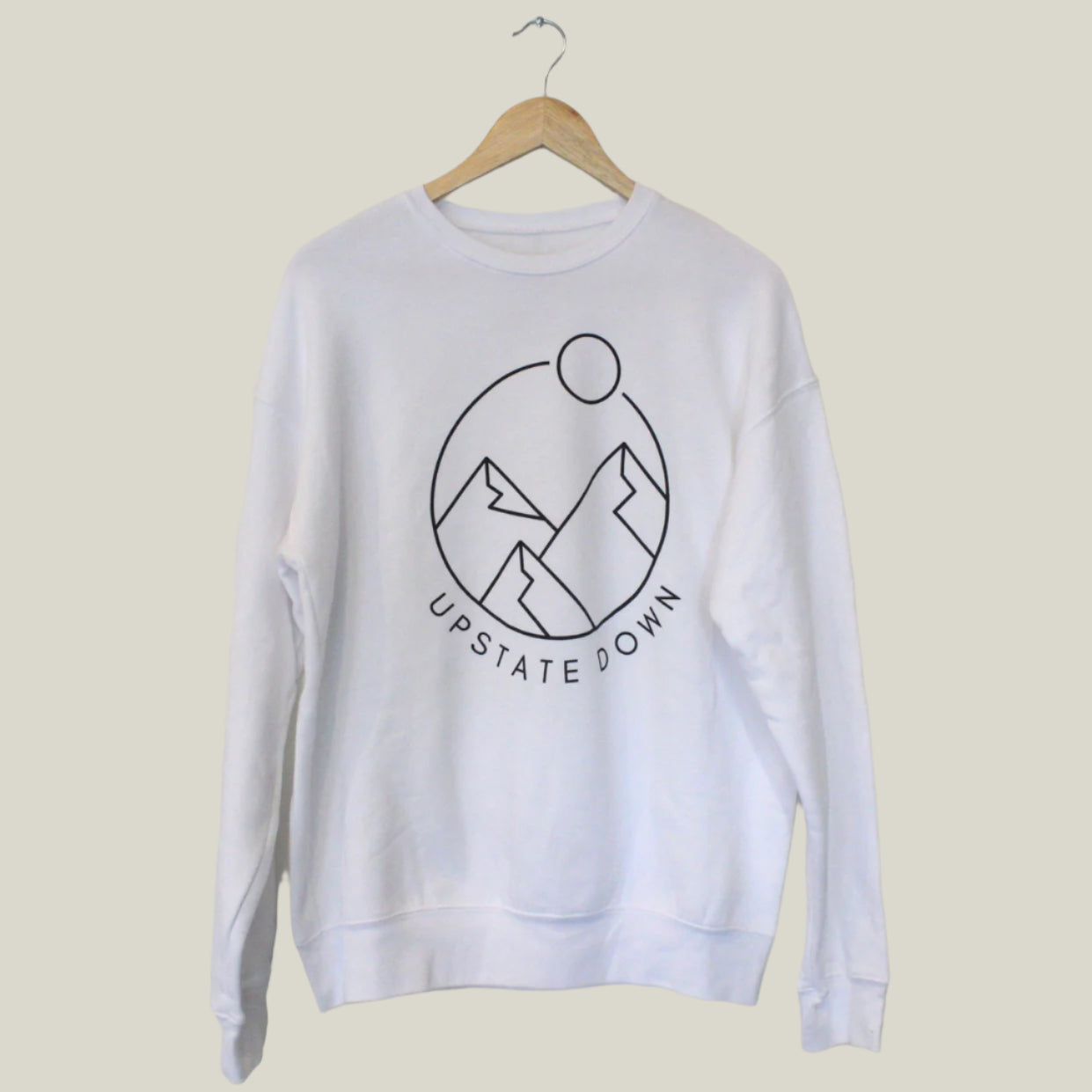 White Upstate Down Crewneck Sweatshirt