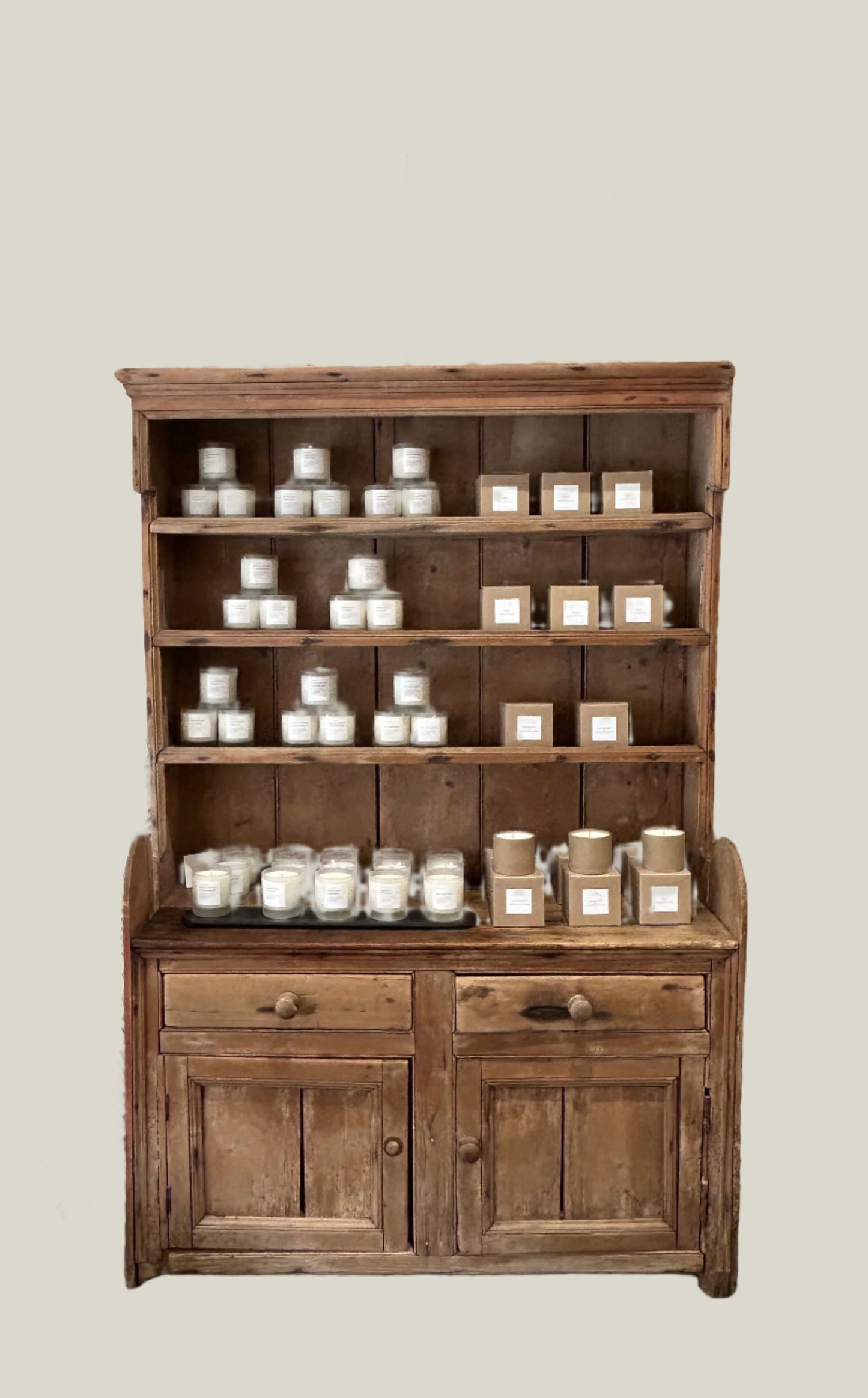 Light Wood Open Shelf