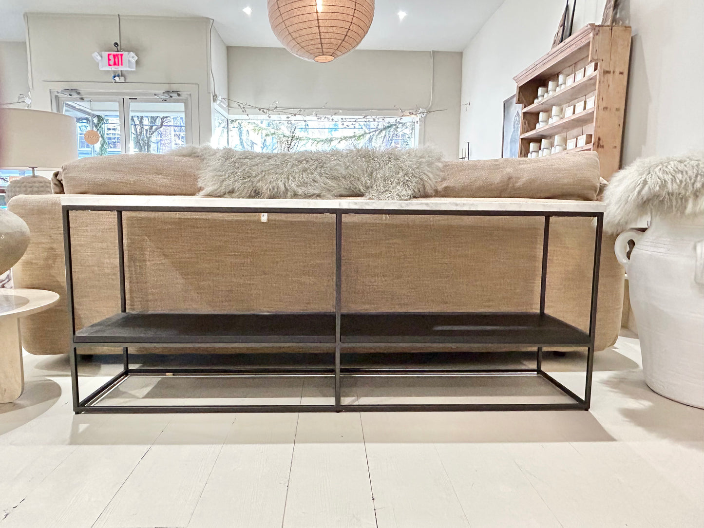 Marble + Metal Shelving Unit