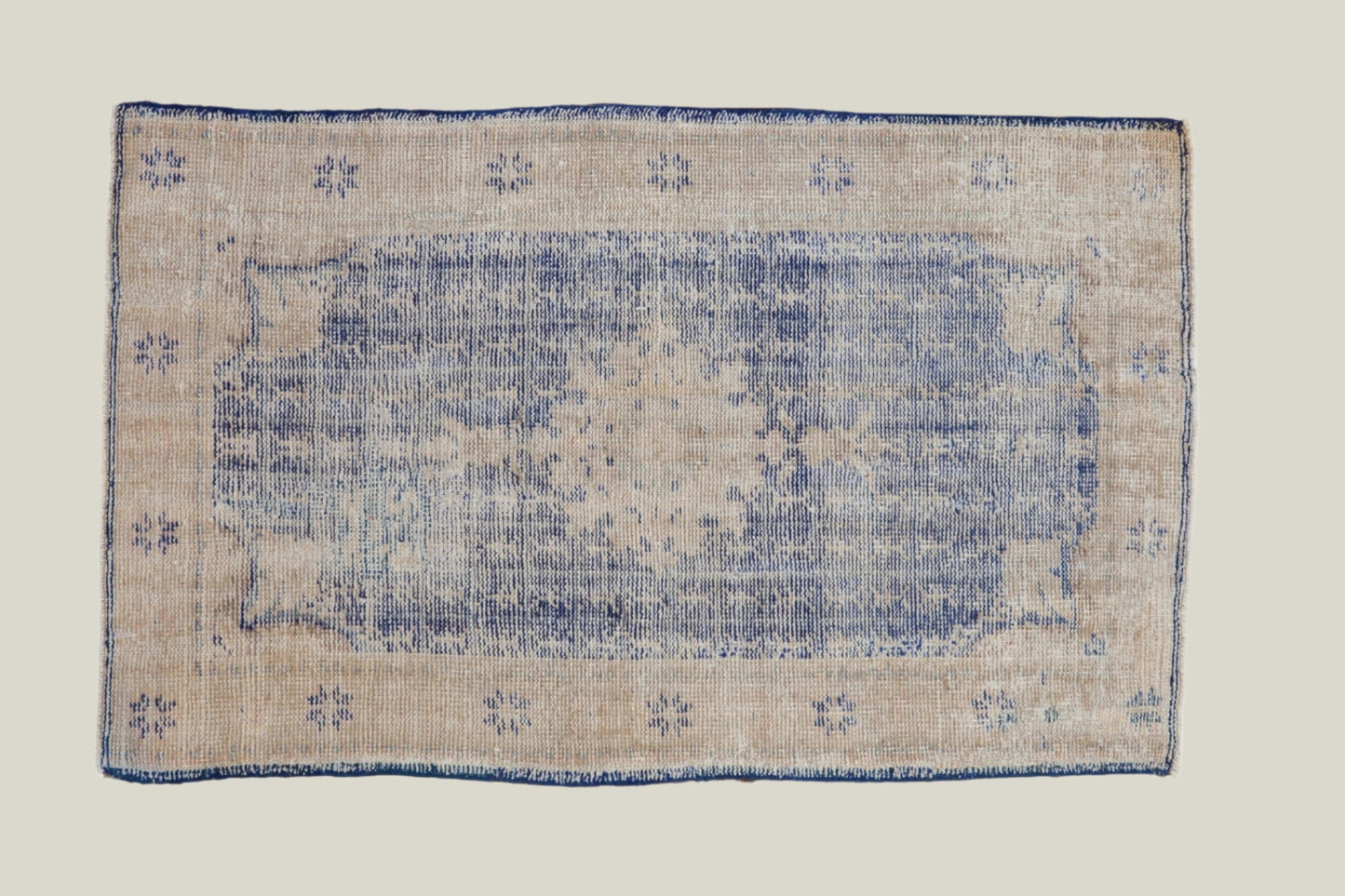 Blue Vintage Oushak Rug - 2'9" x 4'4"
