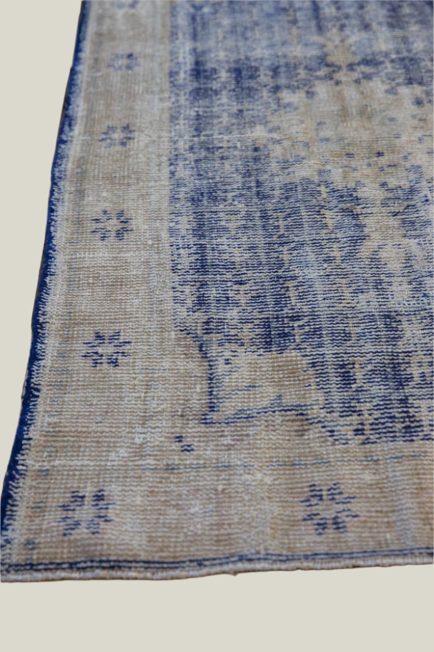 Blue Vintage Oushak Rug - 2'9" x 4'4"