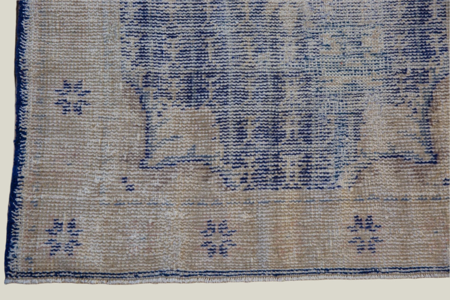 Blue Vintage Oushak Rug - 2'9" x 4'4"