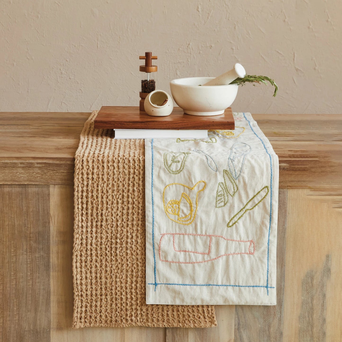 Stonewash Waffle Table Runner