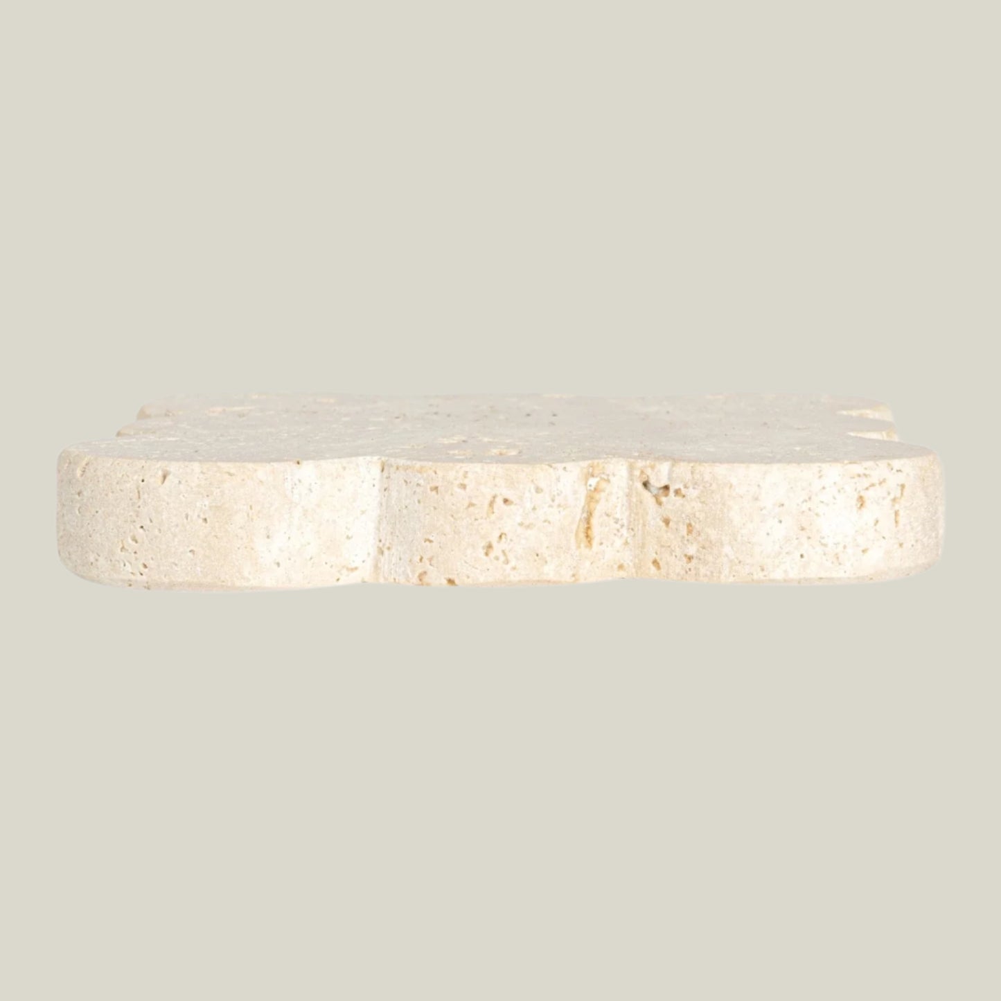 Travertine Coasters With Scalloped Edge