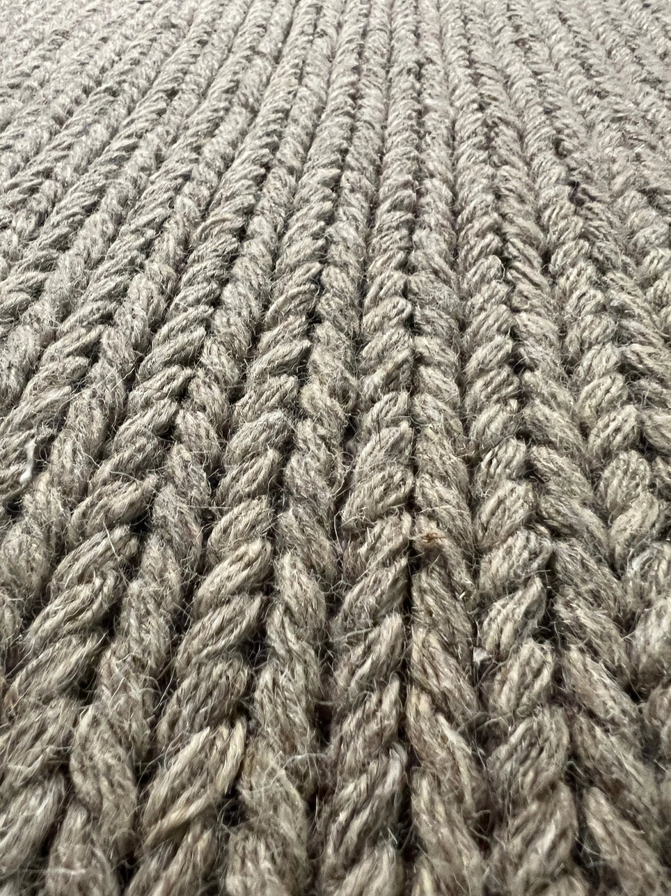 Handwoven Gray Wool Rug - 2'7" x 4'7"