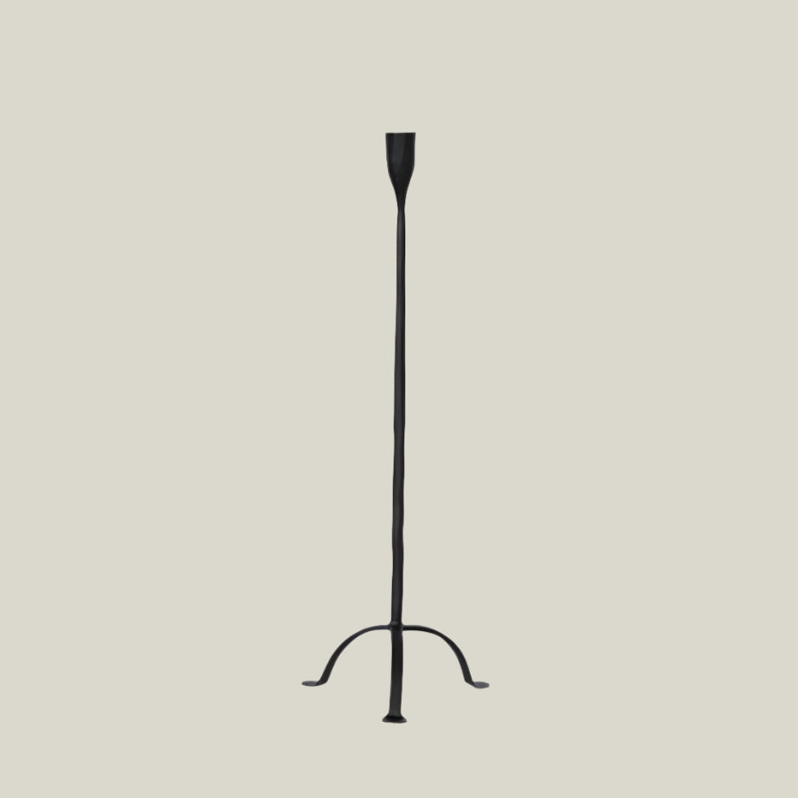 Cast Iron Footed Taper Candle Holder
