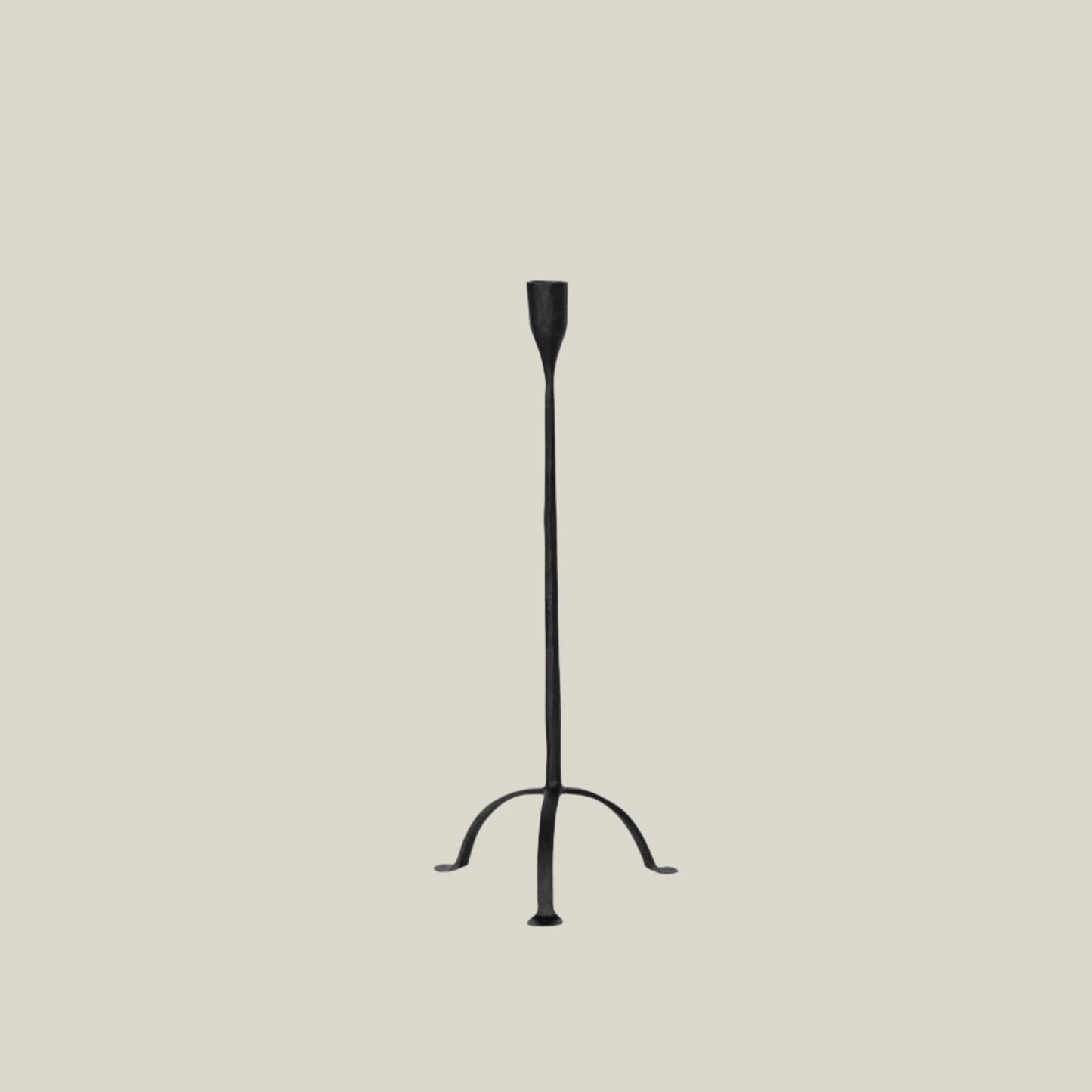 Cast Iron Footed Taper Candle Holder