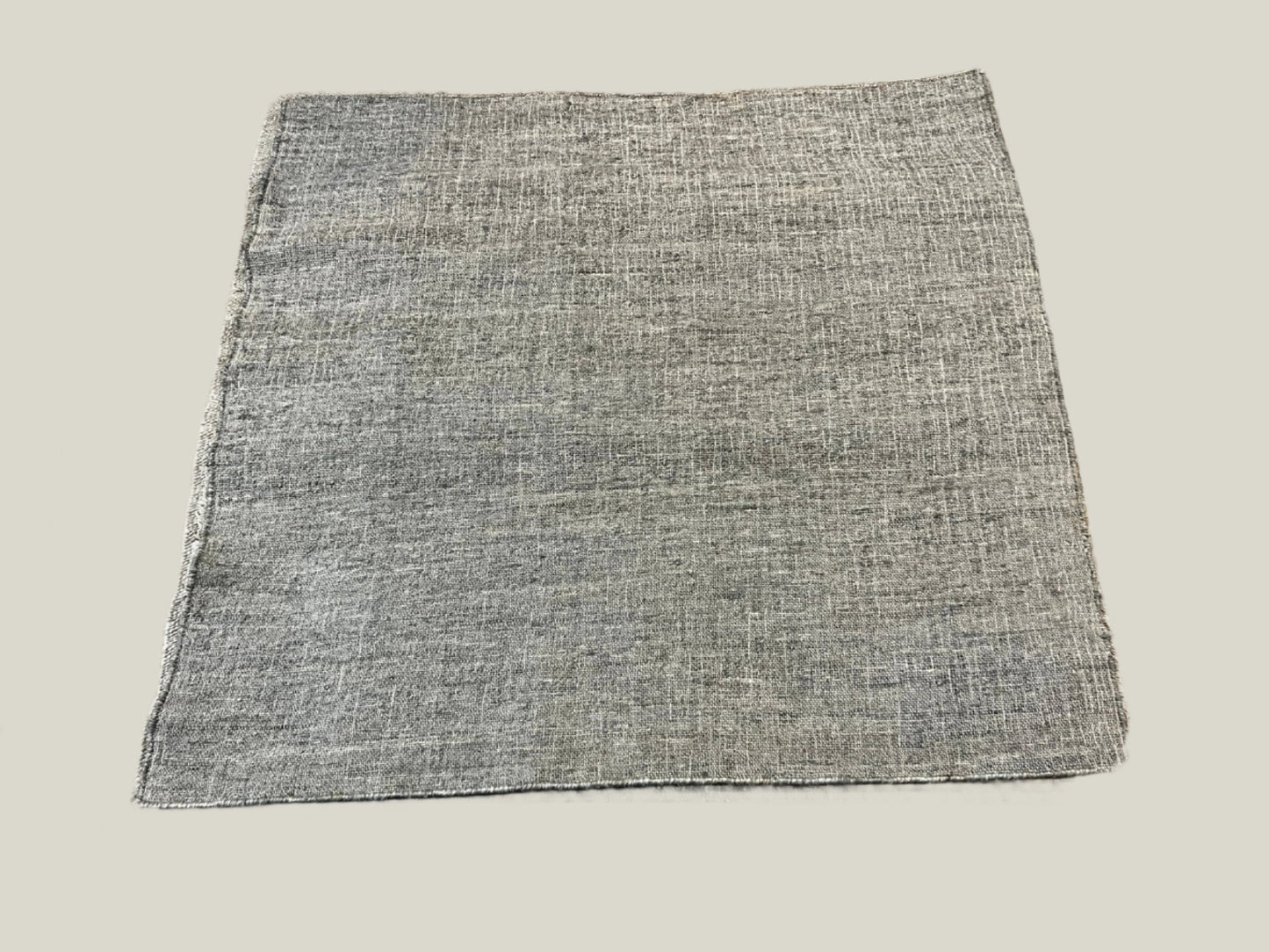 Handwoven Gray Jute Rug - 5' x 5'