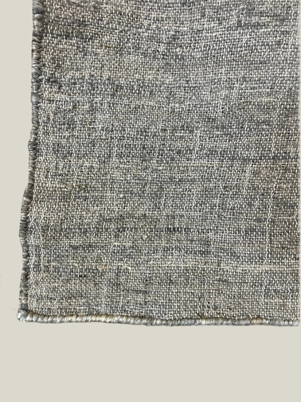 Handwoven Gray Jute Rug - 5' x 5'