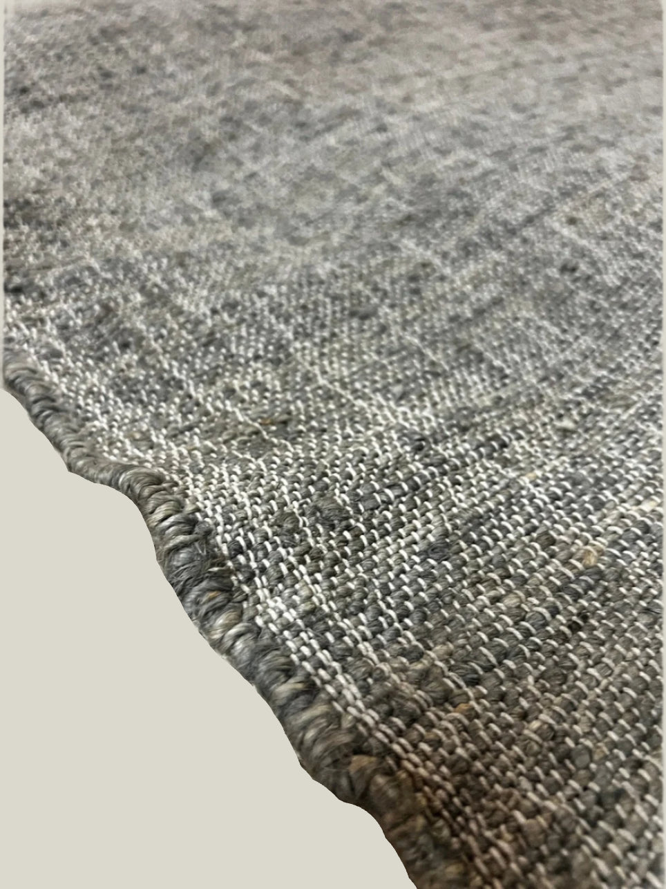 Handwoven Gray Jute Rug - 5' x 5'