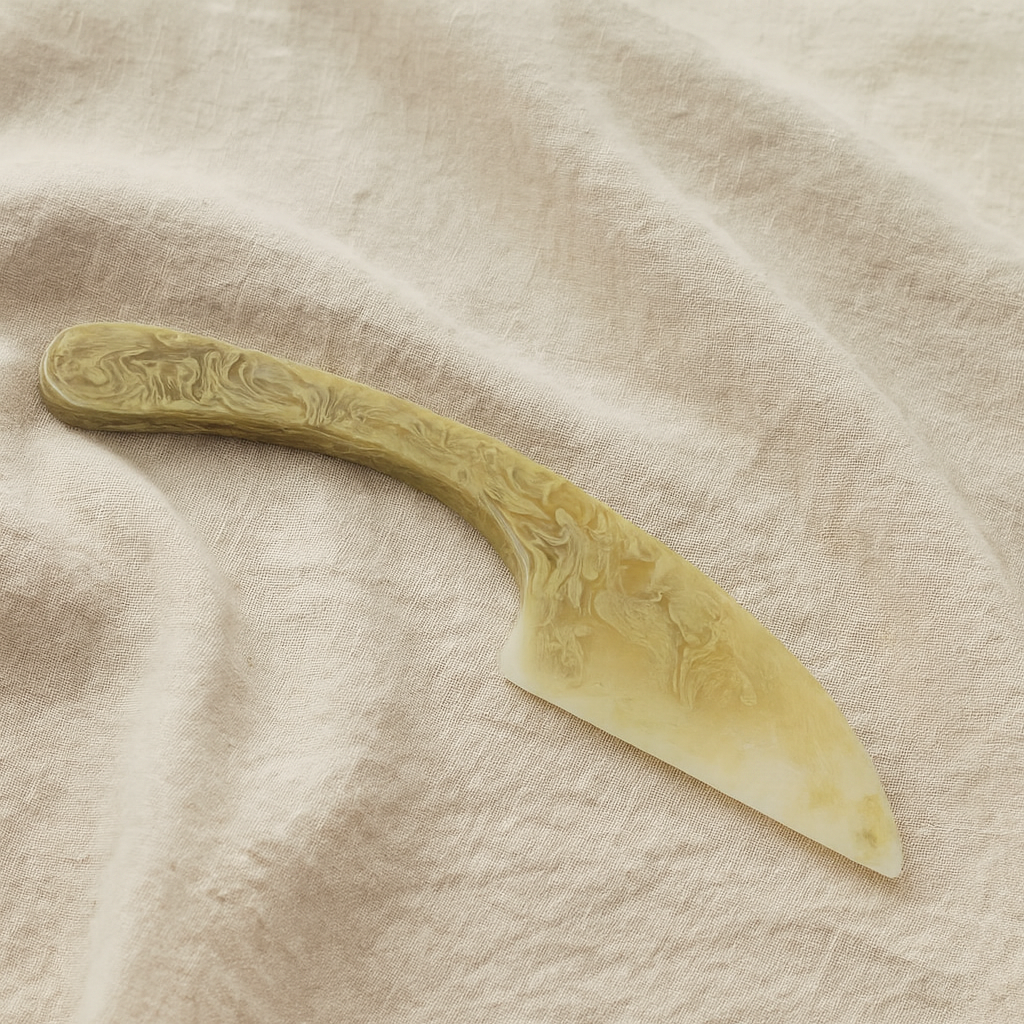 Green Marbled Resin Cheese Knife