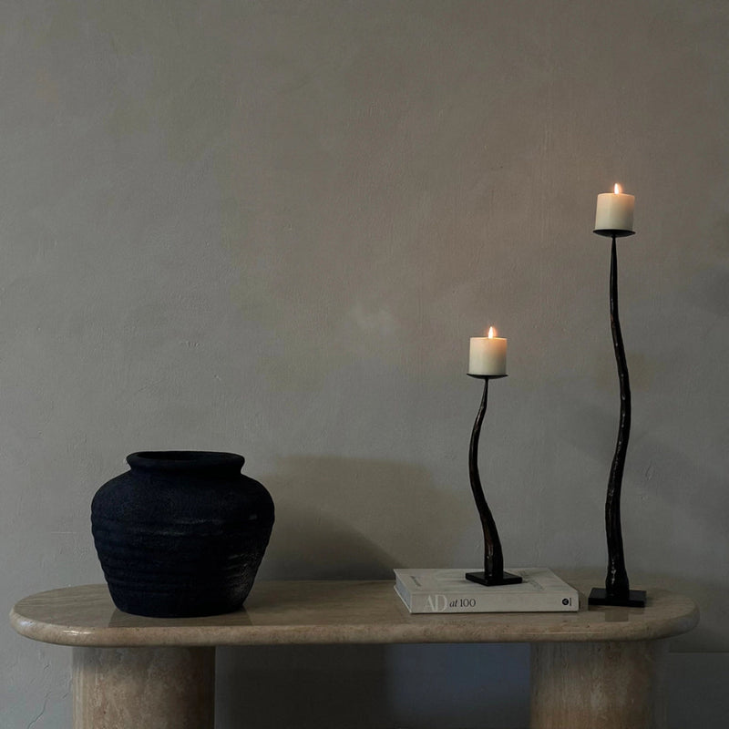 Hand-Forged Iron Candle Holder