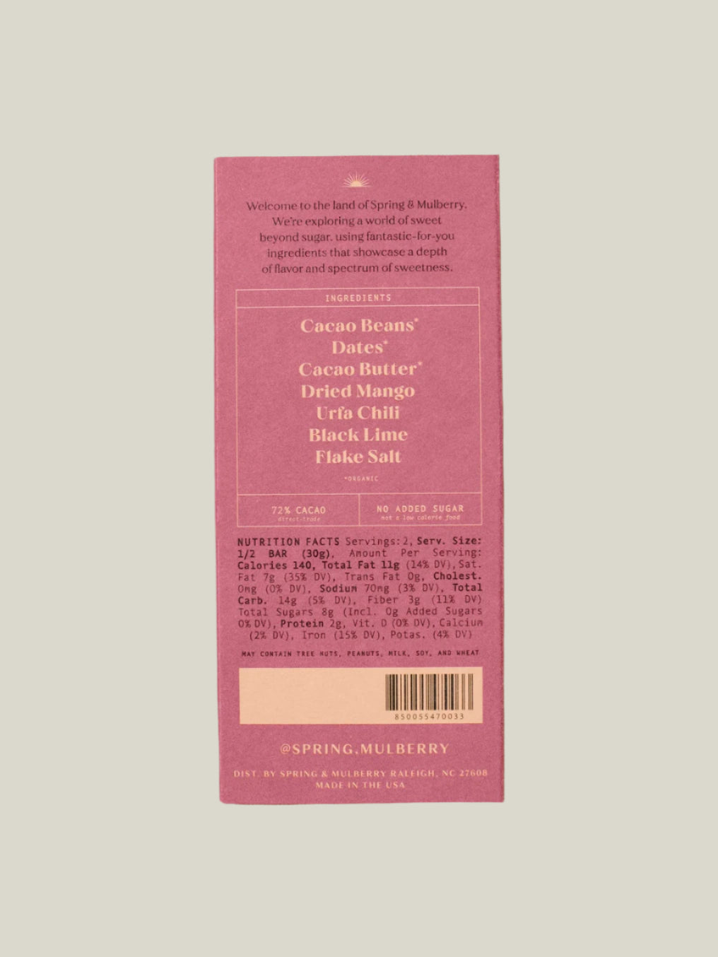 Spring & Mulberry Chocolate Bar