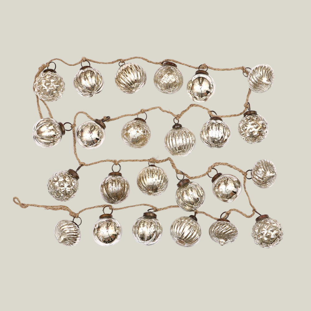 Mercury Glass Ornament Garland