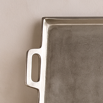 Metal Tray with Handles