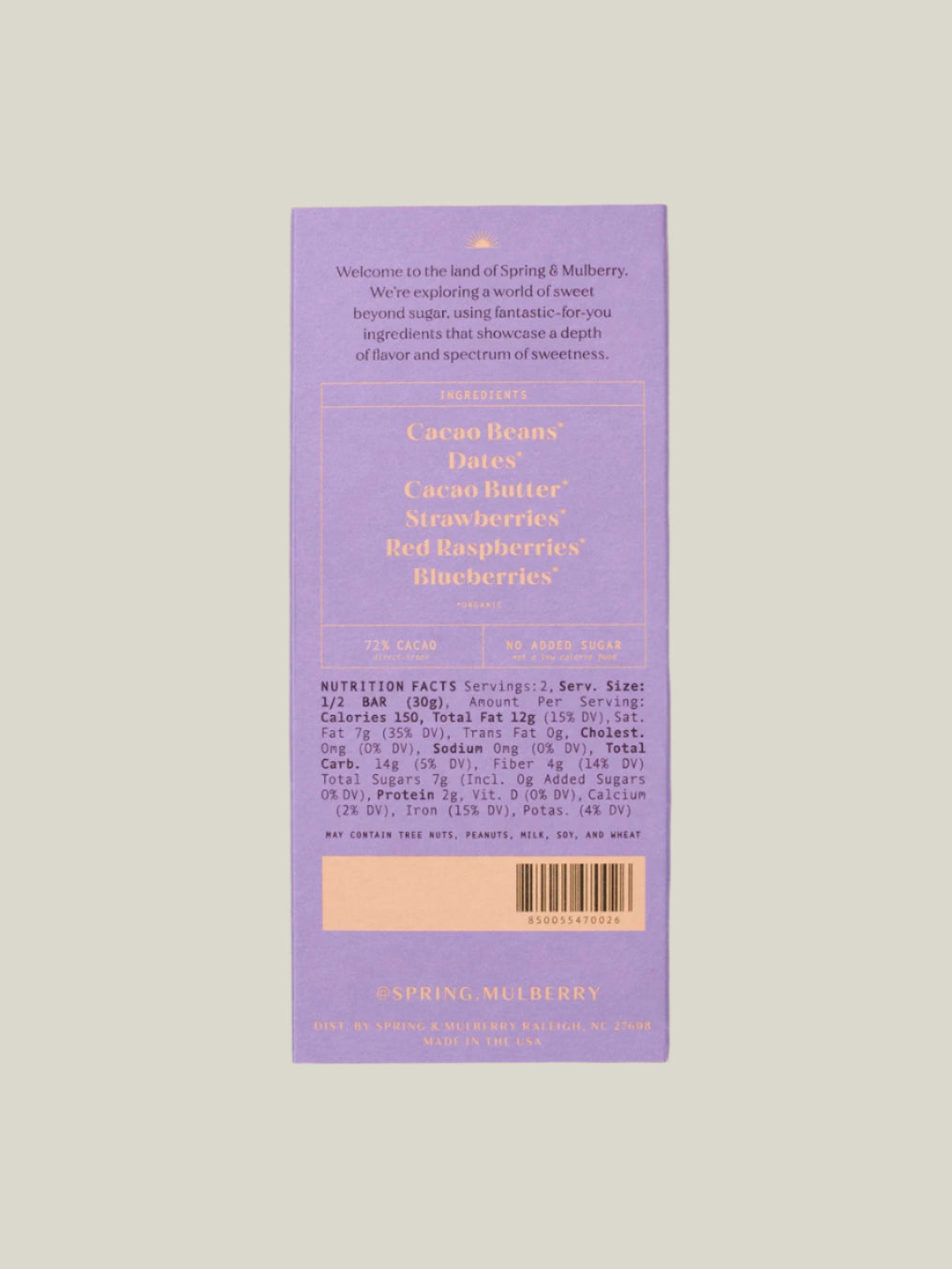 Spring & Mulberry Chocolate Bar