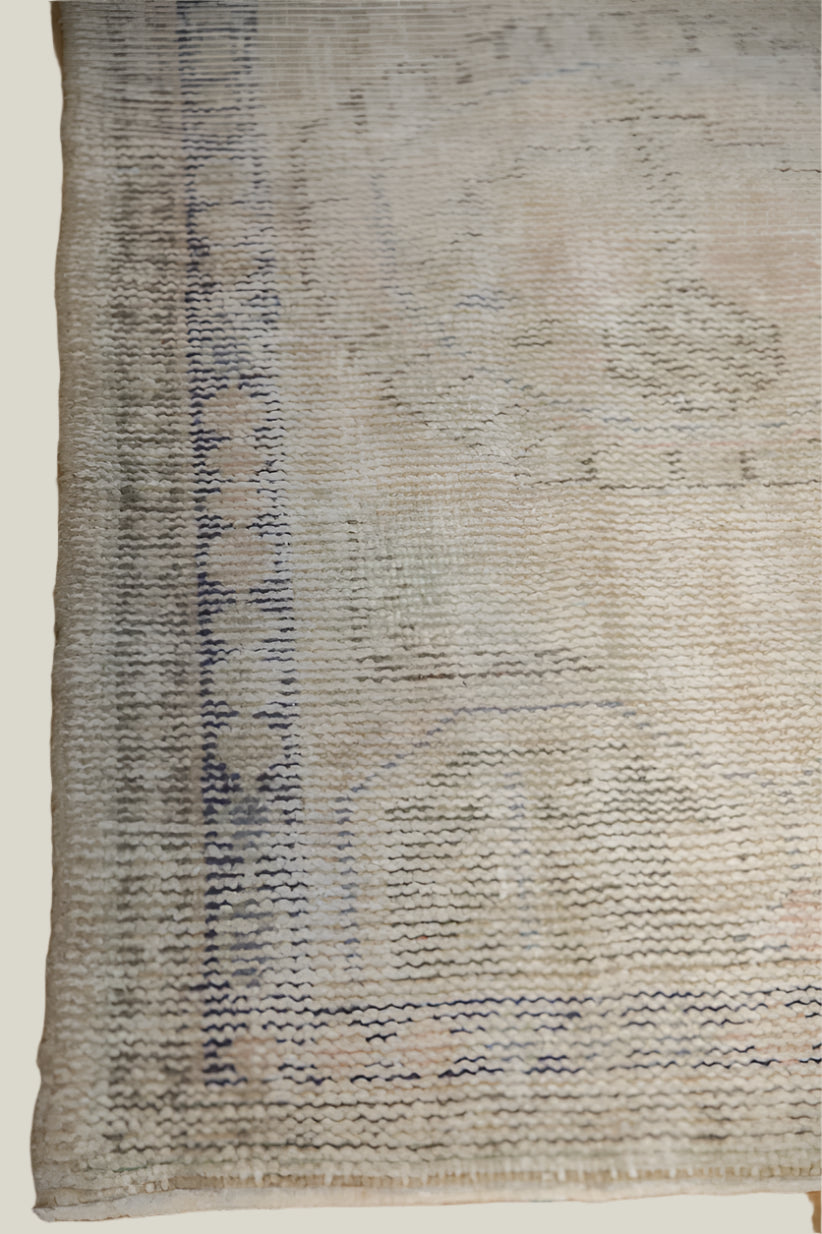 Cream Vintage Oushak Runner - 2'6" x 4'10"