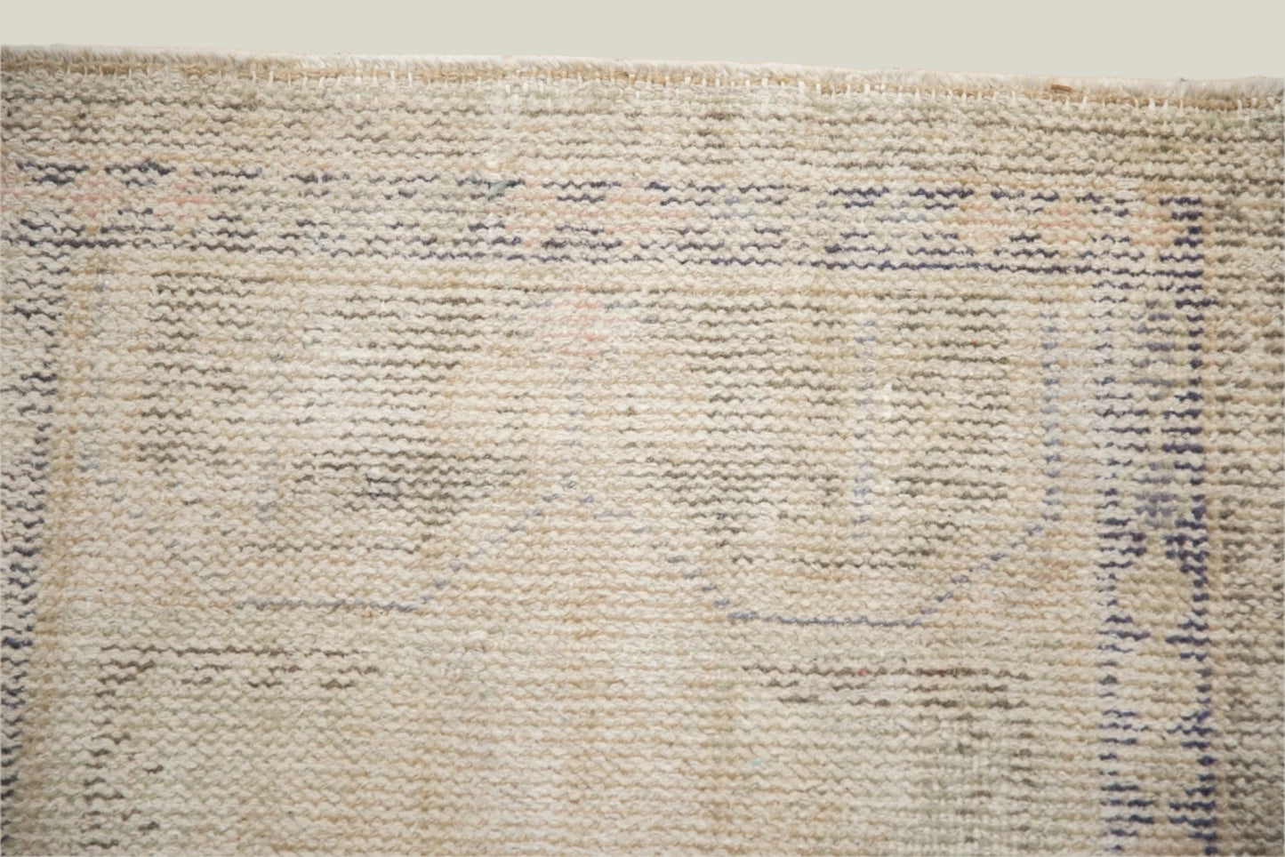 Cream Vintage Oushak Runner - 2'6" x 4'10"