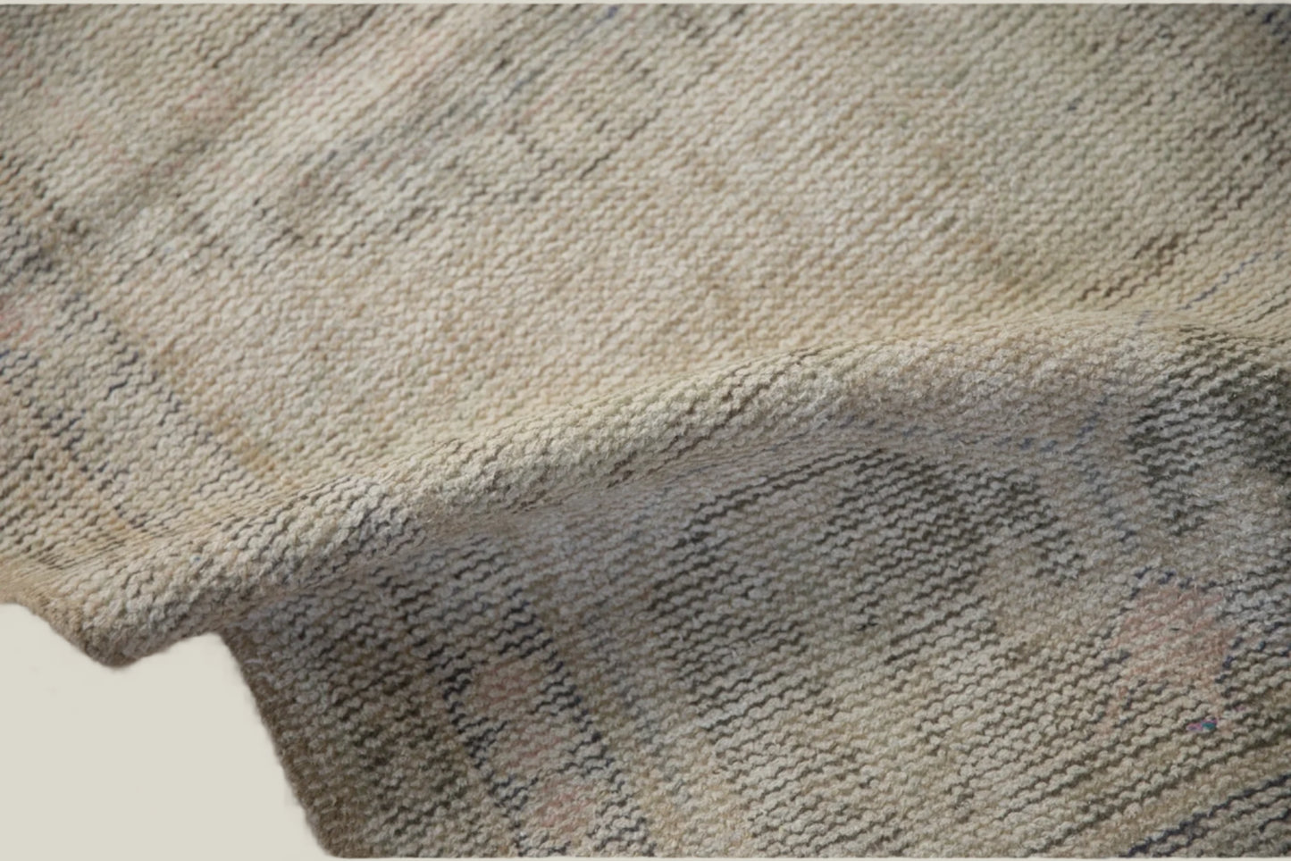 Cream Vintage Oushak Runner - 2'6" x 4'10"