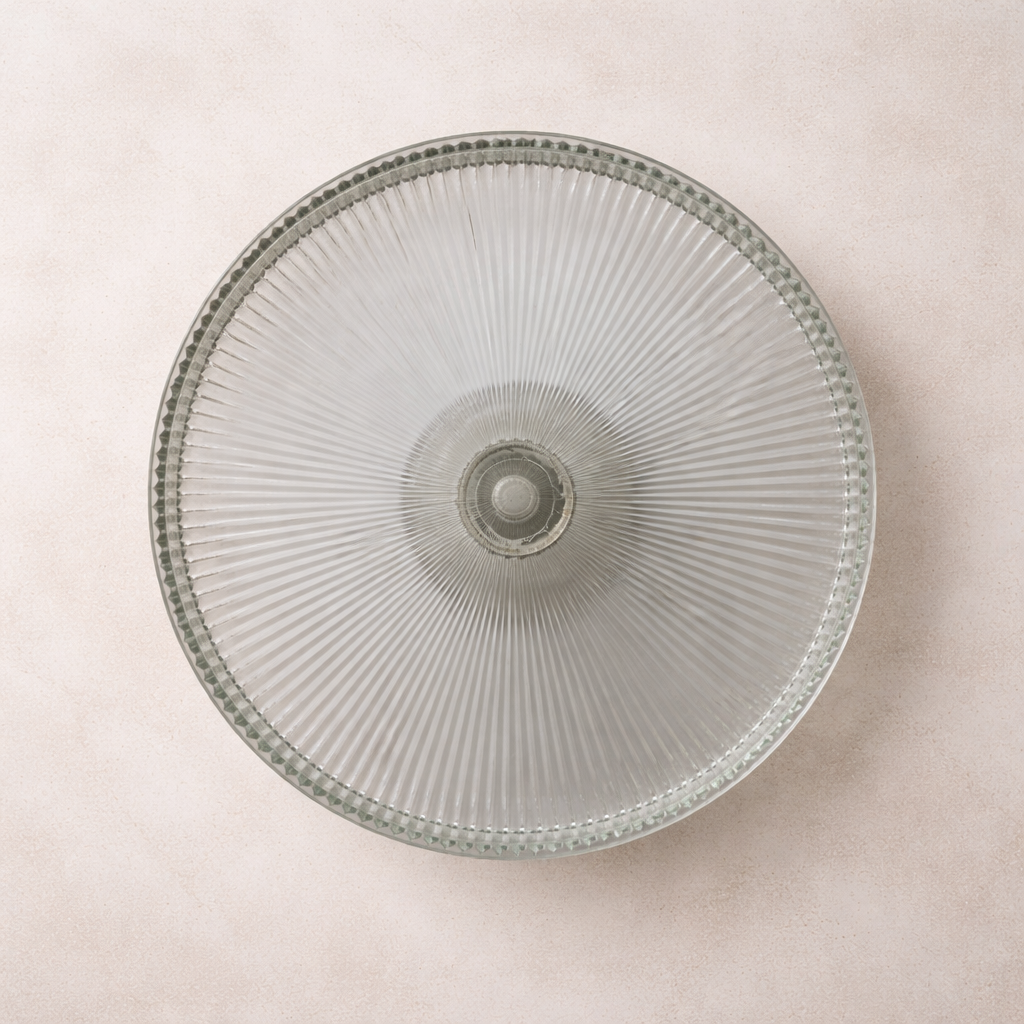 Pressed Glass Rimmed Pedestal