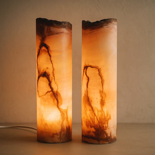 Rose Onyx Lamp