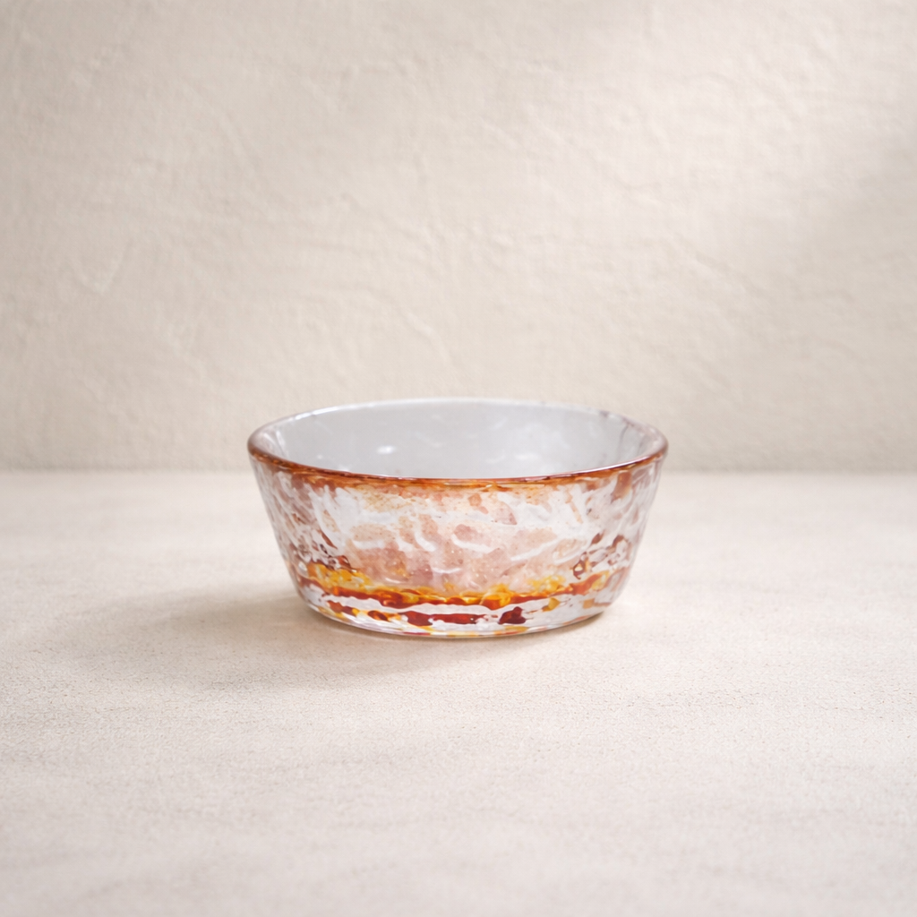 Speckled Glass Pinch Pot Bowl