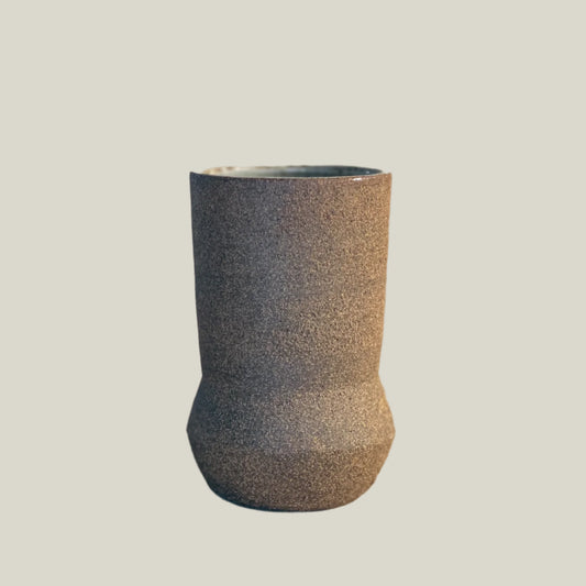Stoneware Notched Tumbler