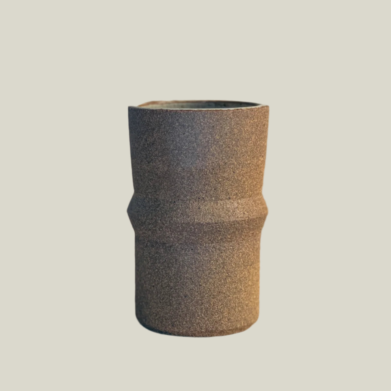 Stoneware Notched Tumbler