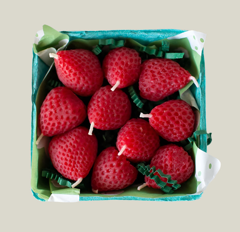 Beeswax Berry Birthday Candles