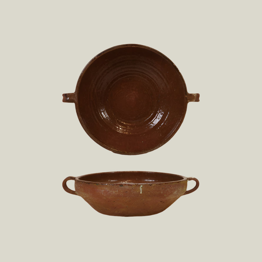 Handmade Terracotta Bowl with Handles