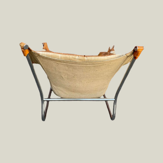 Vintage Leather Sling Chair
