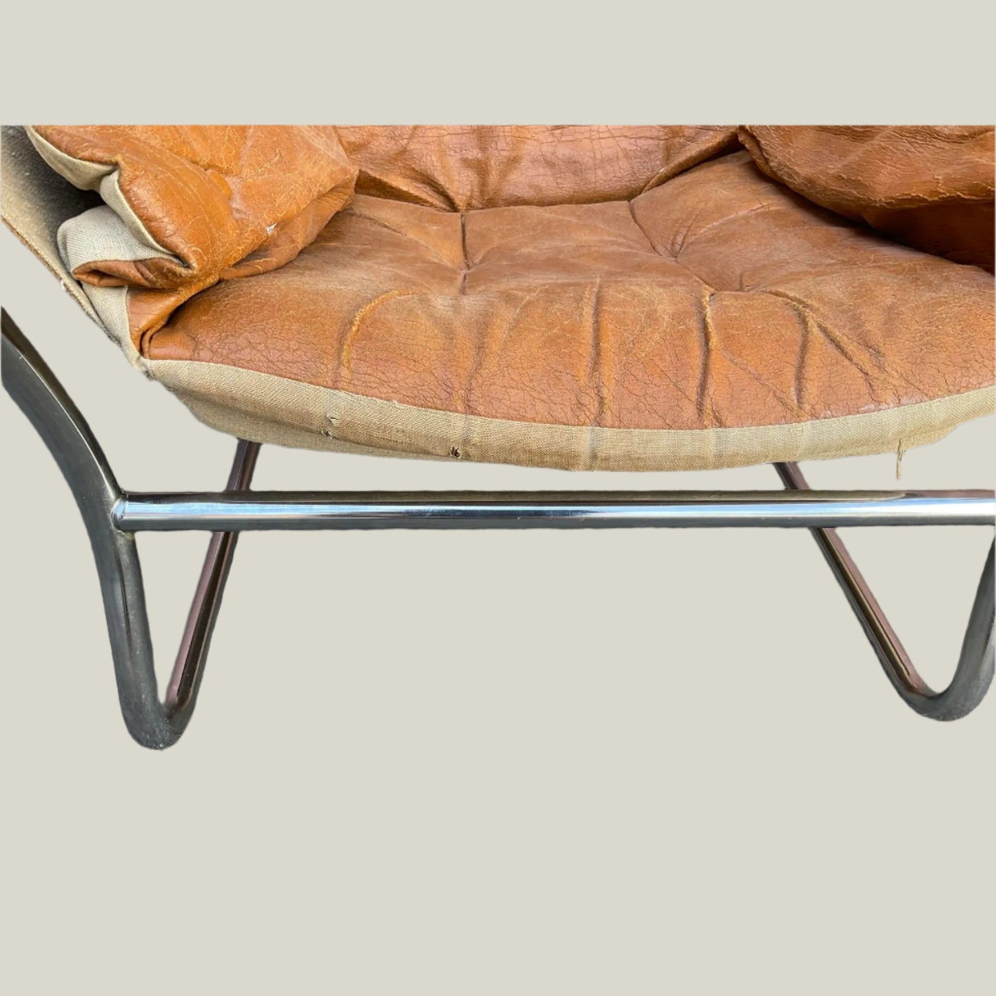 Vintage Leather Sling Chair