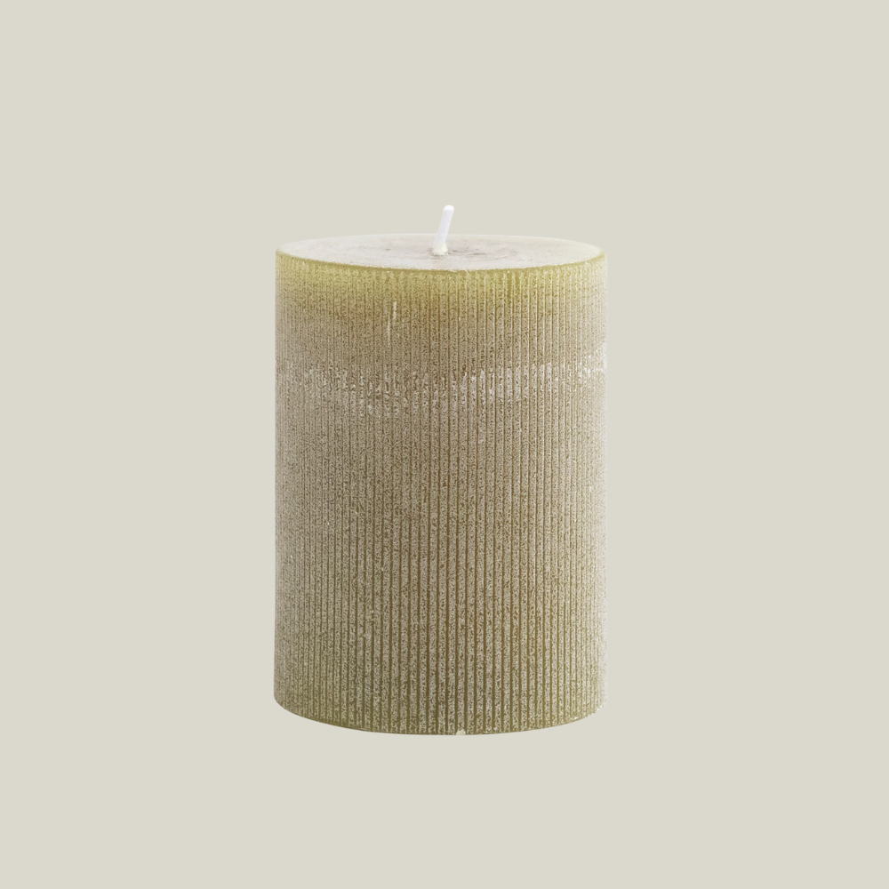 Pleated Pillar Candle