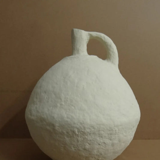 Paper Mache Vase with Handle I