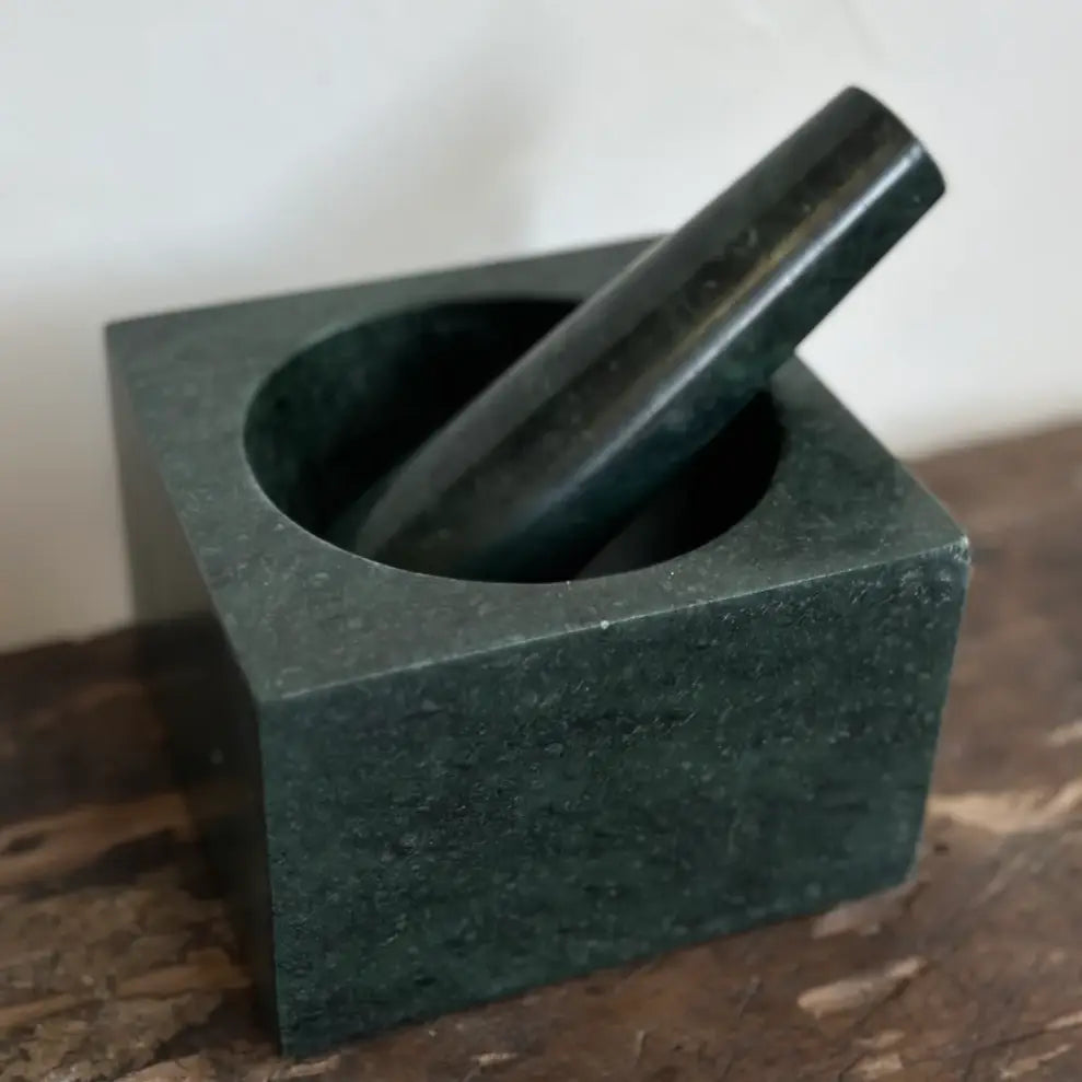 Green Marble Mortar & Pestle