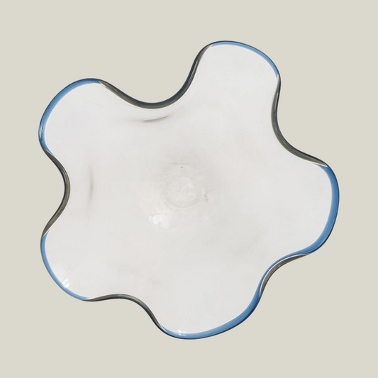 Handmade Wavy Glass Bowl