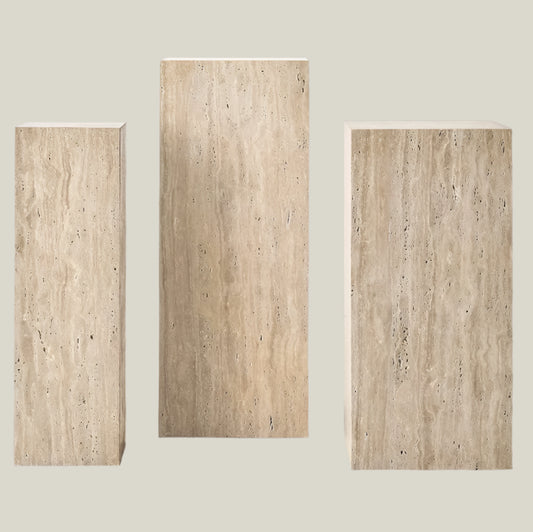 Plinth Travertine Tables