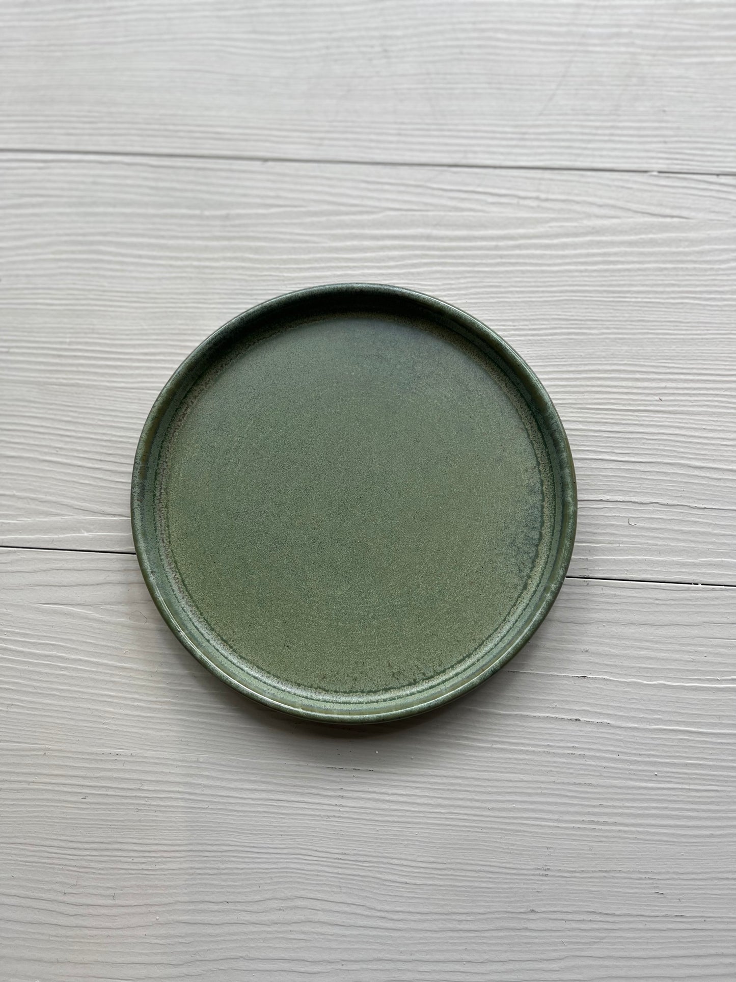 Ash Teal Stoneware Plate